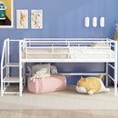 Loft Bed With Storage Stairs And Metal Frame by HouseOfZazla