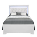 Shaker - Bed With LED Lighting And Crystal Inspired Tufted Headboard by Unique Piece Furniture