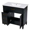 Bathroom Vanity With Sink, Freestanding Cabinet & Drawers by HouseOfZazla