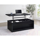 Canyon - Lift Top Table With Dual Drawers Storage Solution - Black