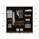 Gramercy - Free Standing Wardrobe Closet With Drawers And Shelves by HouseOfZazla