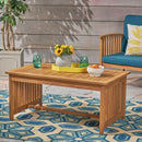 Acacia Wood Rectangular Patio Coffee Table For Outside by HouseOfZazla