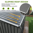 Lean To Shed With Open Sided Pergola, Outdoor Storage Shed & Attached Hardtop Gazebo Combo - Gray by HouseOfZazla
