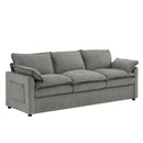 Modern 3 Seater Sofa With Side Storage Pockets For Living Room by HouseOfZazla