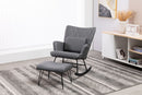 Rocking Accent Chair With Lumbar Pillow And Ottoman by Unique Piece Furniture