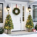 Set of 2, 4 ft Pre-Lit Christmas Trees