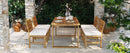 U_STYLE Farmhouse 5-Piece Outdoor Patio Dining Set
