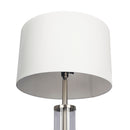 Nimbus - Floor Lamp With 3 Way Rotary Switch Clear Body Base - Silver Gray / White by HouseOfZazla
