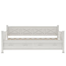 Modern Daybed With 2 Large Drawers, X Shaped Frame
