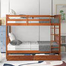Bunk Bed With Ladders And 2 Storage Drawers by Unique Piece Furniture