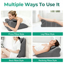 Ergonomic Spinal Posture Support & Multi-Functional Bed Pillow - Grey