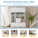 Entryway Hall Tree With Bench And Storage, 5 In 1 Coat Rack by Unique Piece Furniture