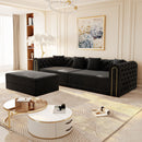 3-In-1 Convertible Sleeper Sofa With Movable Ottoman For Living Room by HouseOfZazla