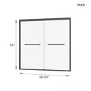 Goodyo - Double Sliding Bathtub Shower Door With Sgcc Clear Tempered Glass by HouseOfZazla