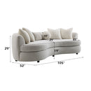 Iniko - Boucle Sofa With Toss Pillows - Beige