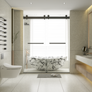 56-60"W x 76"H Frameless Double Sliding Soft-Close Shower Door by HouseOfZazla