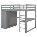 Loft Bed With Built In Wardrobe, Shelves And Drawers