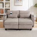 Convertible Chaise Lounge Sofa Chair With USB Ports, Cup Holders, Phone Holder And Storage by HouseOfZazla