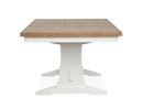 Kingston - Extendable Trestle Dining Table - Whisper White And Cerused Nutmeg by Unique Piece Furniture