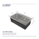 Stainless Steel Kitchen Sink, 32"x19" Single Bowl, Overmount Handmade Brushed Nickel by HouseOfZazla