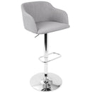 Daniella - Contemporary Adjustable Barstool With Swivel - Light Gray by HouseOfZazla