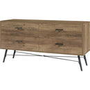 4-Drawer Chest, 4 Drawer Dresser TV Stand for TV, Dressers Bedroom Furniture Large Storage Tower Unit, Dresser for Bedroom, Closet Living Room, Hallway, 47.2"W x 15.7"D x 23.6"H, Rustic Walnut