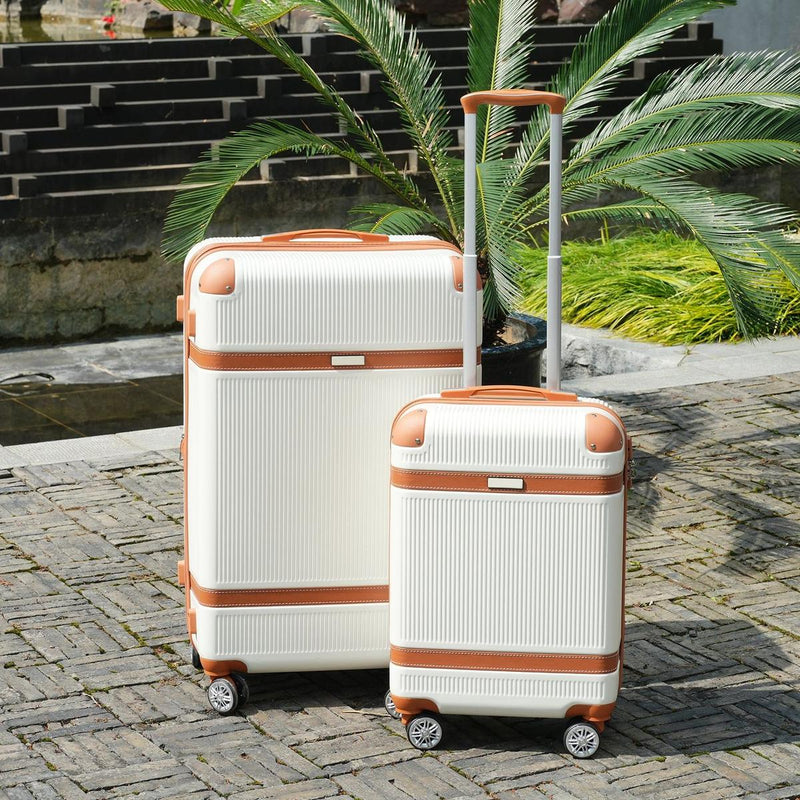 Hardshell Luggage Sets 3 Piece double spinner 8 wheels Suitcase with TSA Lock Lightweight 20"24"28"