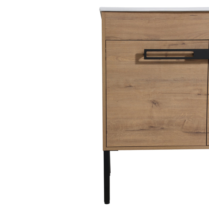 30 Inch Bathroom Vanity With Sink, Freestanding Bathroom Vanity or Floating is Optional Conversion 30x18-00330IMO-1(KD-Packing)