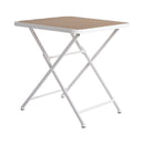 Modern Folding Square Table, Water Proof And Wear Resistant - Apricot / White by HouseOfZazla
