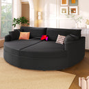 Oversized Double Chaise Lounge Sofa With USB Ports by HouseOfZazla