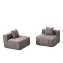 Modular Sectional Sofa With 2 Pillows, Symmetrical Design by HouseOfZazla