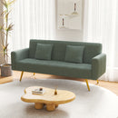 71.7 inch green teddy fleece sofa bedBring two throw pillows