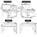 Topmax Outdoor Patio Wood 5-Piece Sectional Sofa Seating Group Set by HouseOfZazla