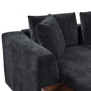 Modern L Shaped Sectional Sofa With Upholstery And Wooden Storage by HouseOfZazla