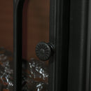 22" Electric Fireplace Stove, Freestanding Fire Place Heater with Realistic Logs and LED Flame, Adjustable Temperature, Overheat Protection, 750W/1500W, Black