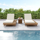 Lounge Chaise Set, Space Available On One Side, Acacia Wood In by HouseOfZazla