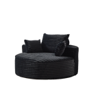Fluffy Modern Sleeper Chair in Corduroy