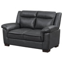 Jacob - Loveseat With Pillow Top Arms Upholstery - Gray by HouseOfZazla