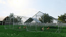 Large Metal Chicken Coop, Walk In Poultry Cage Hen Run House Rabbits Habitat Cage Spire Shaped Coop With Waterproof And Anti Ultraviolet Cover by HouseOfZazla