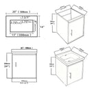 20" Floating Bathroom Vanity, Wall Mounted Plywood Cabinet