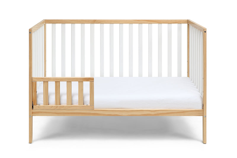 Walker Edison | Deux Remi 3-in-1 Convertible Island Crib Natural/White