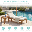 TOPMAX Acacia Wood Chaise Lounge by HouseOfZazla