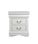 Louis Philippe White Finish 2PCS Bedroom Set (E. King)