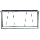 Firewood Rack, Log Holder With Roof, Log Storage, Firewood Stand For Outdoor Backyard Garden Patio Porch, Galvanized Steel - Gray by HouseOfZazla