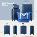 2 Piece Luggage Set With Bags Expanable Spinner Wheels ABS Lightweight Suitcase With Tsa Lock 20" / 24" by HouseOfZazla