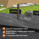 Modern 7-Piece Outdoor Patio Aluminum Dining Set