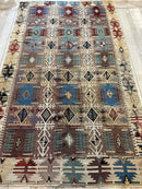 Reyhanli Anatolian 19th C Antique One Of A Kind Kilim Rug 5’ x 8’3”