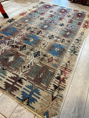 Reyhanli Anatolian 19th C Antique One Of A Kind Kilim Rug 5’ x 8’3”