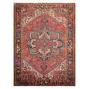 7'6" x 11'1" Early 20th century Antique Hand Knotted Wool Oriental Area Rug Apricot