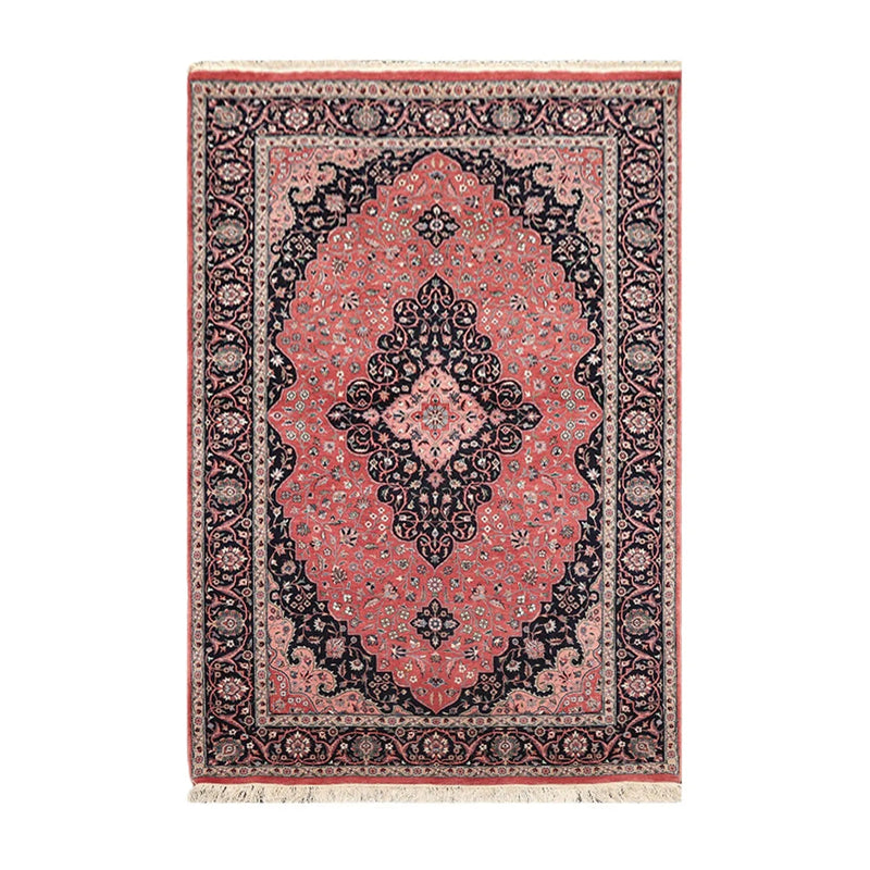 5x7 Hand Knotted Pak Persian 100% Wool Tabriz Traditional 300 KPSI Oriental Area Rug Rust, Rose Color